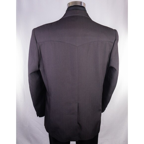 Vintage Pagano West Mens 42R Western Sport Coat Blazer, Cowboy Striped Made USA - Picture 7 of 10